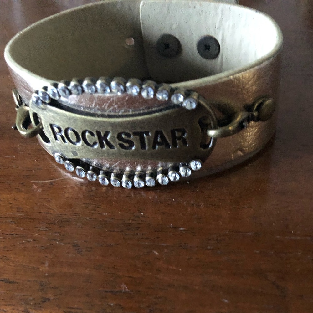 Rockstar Leather Cuff Bracelet- 945 $30 or $25 w/offer